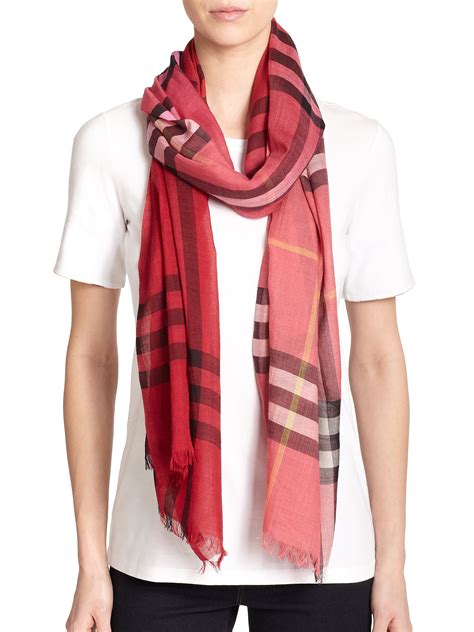 Burberry Pink Scarves & Wraps Fall for Women for sale 